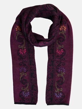 SIMPLY NATURAL 100% alpaca wool women's scarf Purple Anastasia